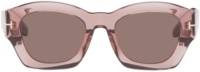 Shop Tom Ford ピンク Giulliana サングラス In 72e Transparent Pink