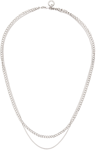 Shop Apc Silver Minimal Necklace In Rab Silver