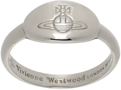 Shop Vivienne Westwood Silver Tilly Ring In 221-01p019-p019cn