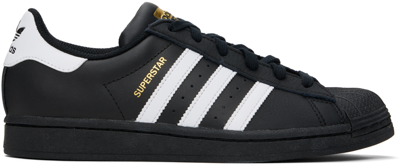 Shop Adidas Originals Black Superstar Sneakers In Core Black / Ftwr Wh