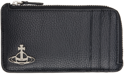 Shop Vivienne Westwood Black Zip Card Holder In N403 Black