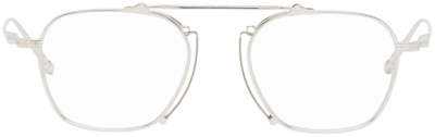 Shop Matsuda White M3129 Glasses In Palladium White