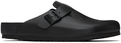 Shop Birkenstock Black Boston Exquisite Loafers In Black Leather
