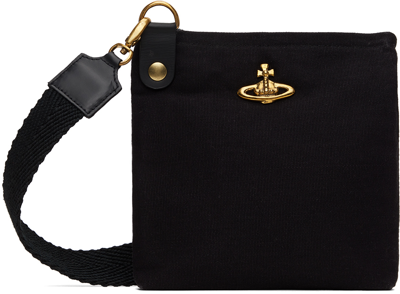 Shop Vivienne Westwood Black Jones Square Crossbody Bag In N402 Black/brass Hw