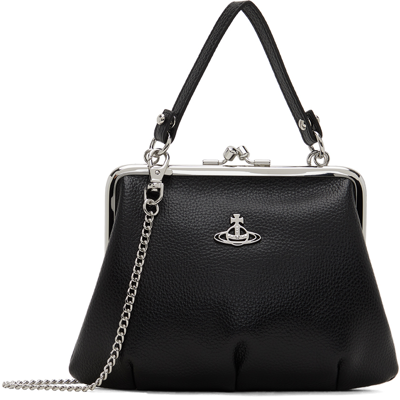 Shop Vivienne Westwood Black Granny Frame Bag In N401 Black