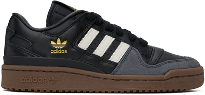 Shop Adidas Originals Black Forum 84 Low Cl Sneakers In Cblack/ivory/gum5