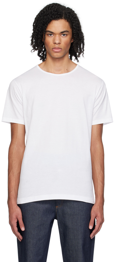 Shop Sunspel White Superfine T-shirt