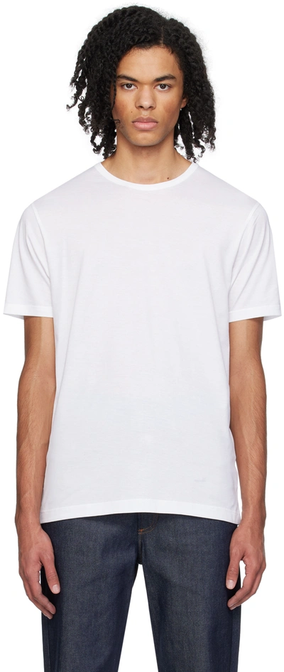 Shop Sunspel White Classic T-shirt