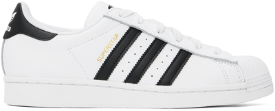 Shop Adidas Originals White Superstar Sneakers In Ftwr White / Core Bl