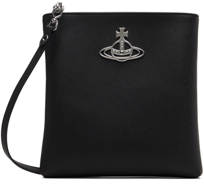Shop Vivienne Westwood Black Squire Square Crossbody Bag In N401 Black