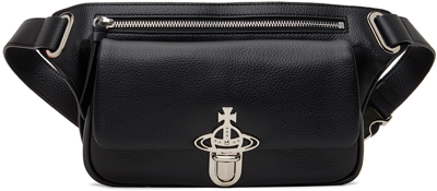 Shop Vivienne Westwood Black Beau Bum Belt Bag In N403 Black
