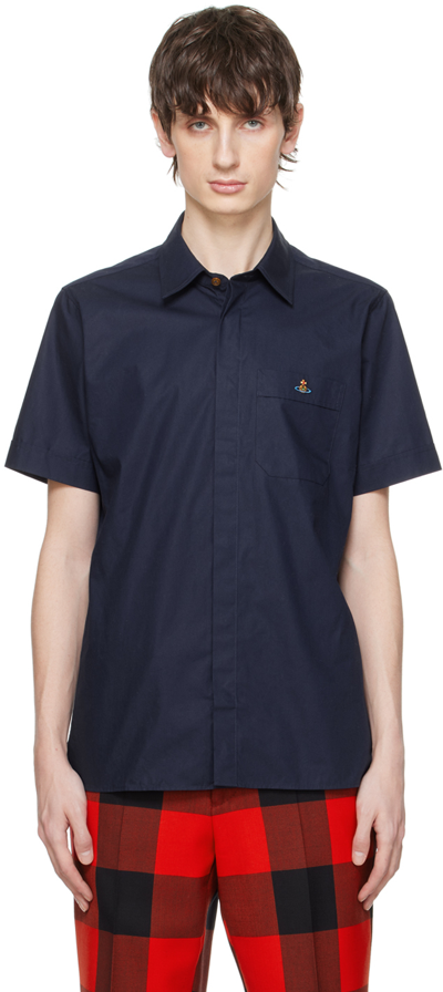 Shop Vivienne Westwood Navy Classic Shirt In Aw22-k410