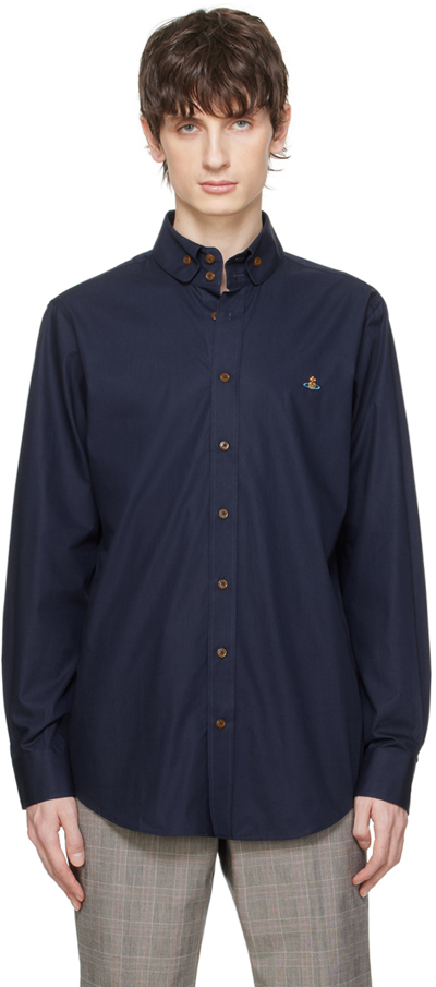 Shop Vivienne Westwood Navy Krall Shirt In Aw22-k410