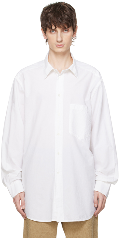 Shop Barena Venezia White Desvion Tendon Shirt In 510