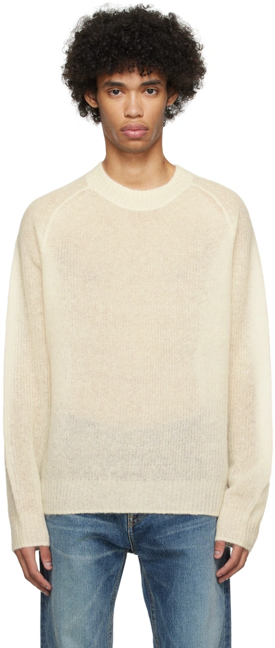 Shop Berner Kuhl Off-white Crewneck Sweater In 021 Chalk