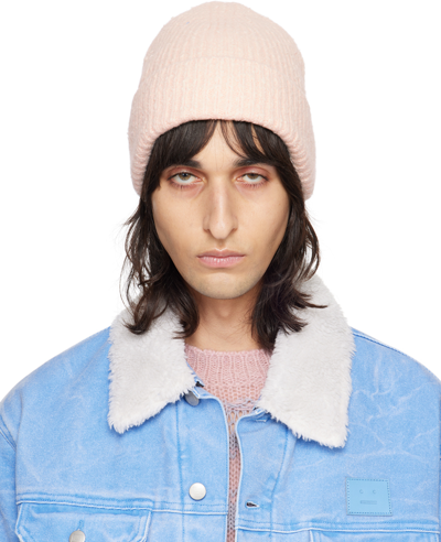 Shop Acne Studios Pink Wool Beanie In Ad4 Light Pink