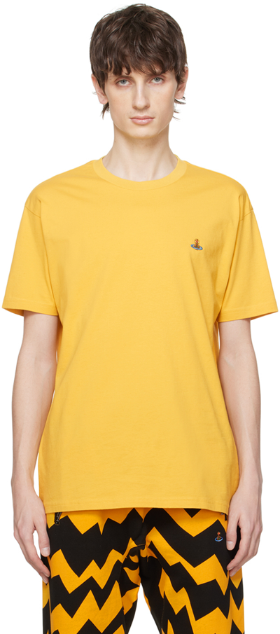 Shop Vivienne Westwood Yellow Orb T-shirt In Ss24-e403