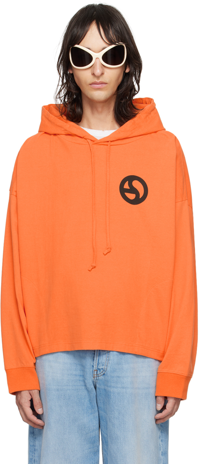 Shop Acne Studios Orange Relaxed-fit Hoodie In Ac3 Sharp Orange