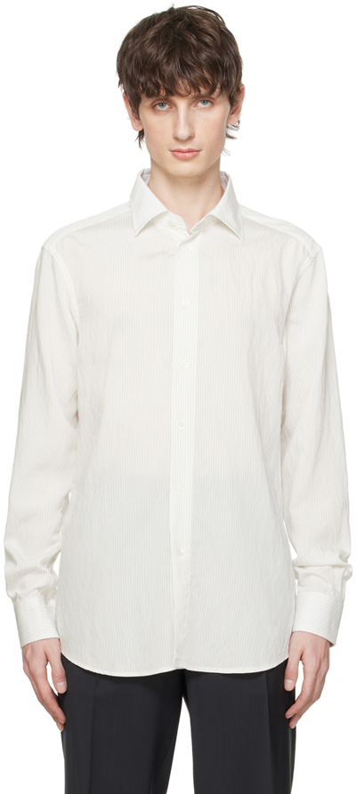 Shop Barena Venezia White Surian Faglio Shirt In 510