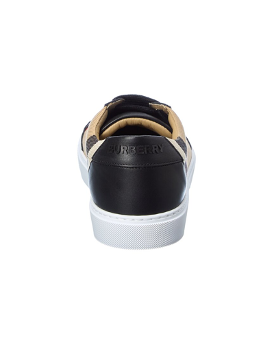 Shop Burberry House Check Canvas & Leather Sneaker In Beige
