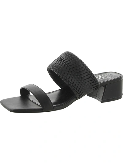 Shop Vince Camuto Shamira Womens Leather Mules Slide Sandals In Black