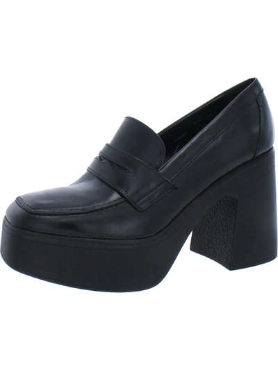Shop Free People Zoe Womens Slip On Loafers Platform Heels In Black