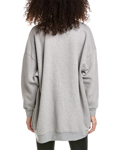 Shop Ganni Oversized Sweatshirt In Grey