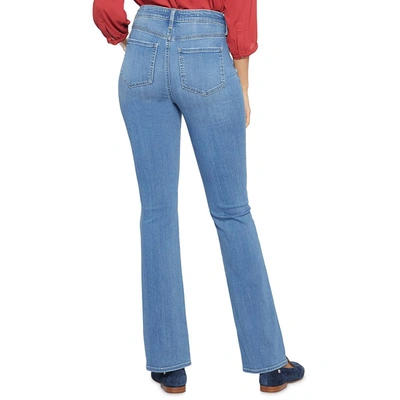 Shop Nydj Petites Womens Slim High Rise Bootcut Jeans In Blue