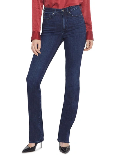 Shop Nydj Petites Womens Slim High Rise Bootcut Jeans In Blue