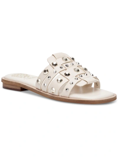 Shop Vince Camuto Neverna Womens Leather Studded Slide Sandals In Multi