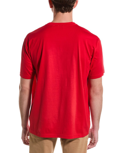 Shop Burberry Embroidered T-shirt In Red