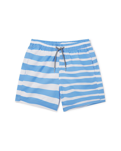 Shop Boardies Double Stripe Swim Short In Blue