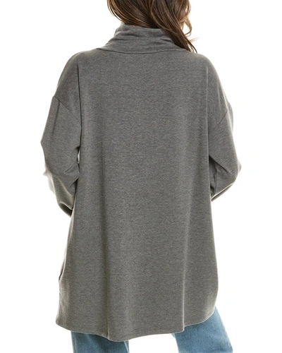 Shop Eileen Fisher High Funnel Neck Tunic In Grey