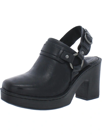Shop Born Hudson Womens Leather Slip On Clogs In Black