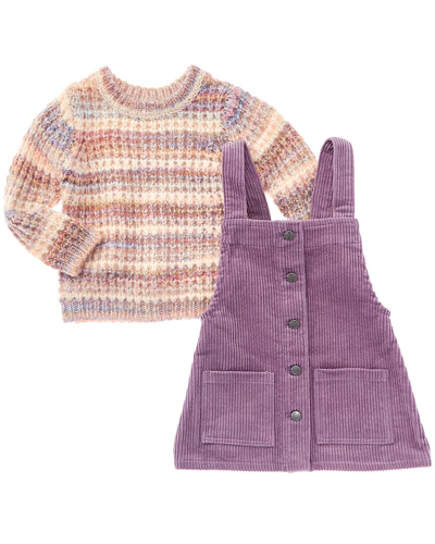 Shop Splendid 2pc Rae Sweater & Cord Dress Set In Purple