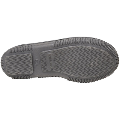 Shop Minnetonka Pile Lined Hardsole Boys Canvas Camo Moccasin Slippers In Grey