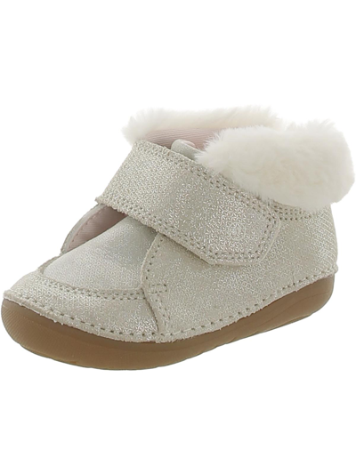 Shop Stride Rite Sm Mateo Girls Leather Toddler Booties In White