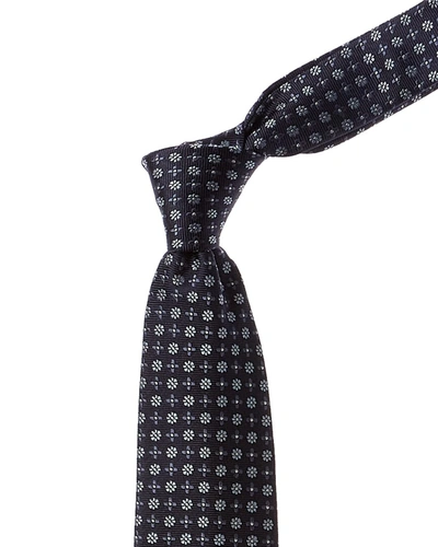 Shop Ted Baker Caliban Navy Silk Tie In Blue