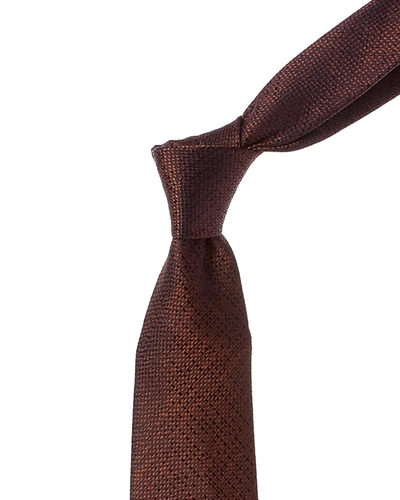 Shop Ted Baker Olimpio Dark Brown Silk Tie