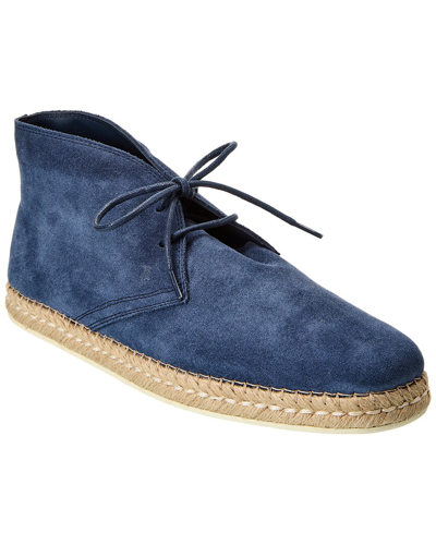 Shop Tod's Suede Bootie In Blue