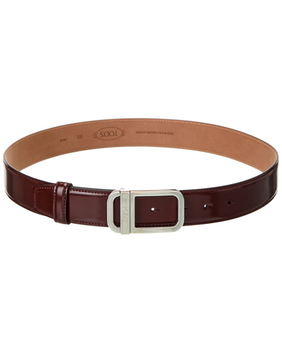 Shop Tod's Leather Belt In Red