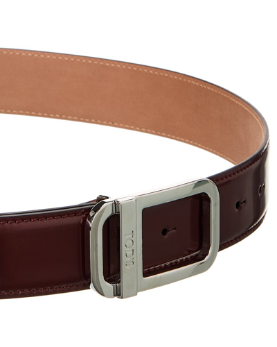 Shop Tod's Leather Belt In Red