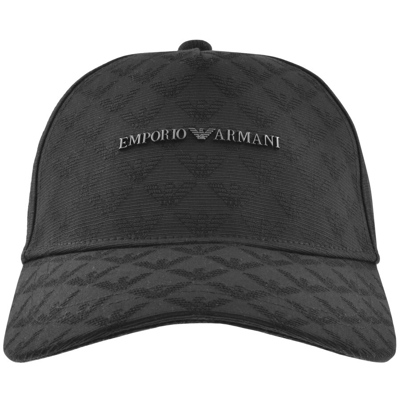 Shop Armani Collezioni Emporio Armani Baseball Logo Cap Black
