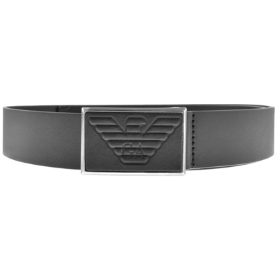 Shop Armani Collezioni Emporio Armani Leather Belt Black