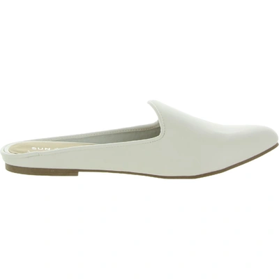 Shop Sun + Stone Womens Faux Leather Slip On Slides In Multi