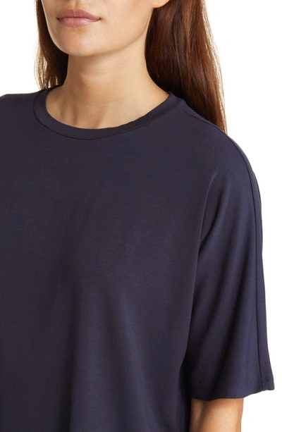 Shop Eileen Fisher Boxy Crewneck T-shirt In Nocturne