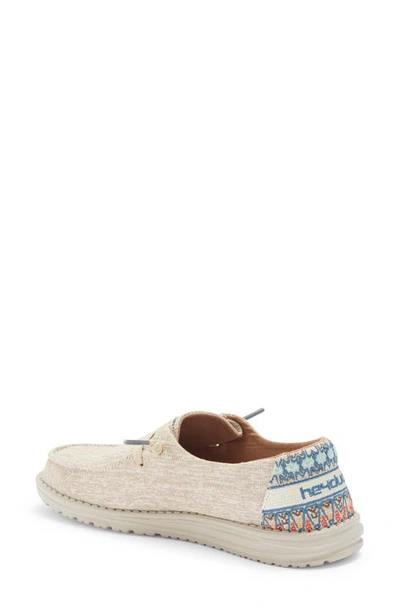 Hey Dude Wendy Flora Boat Shoe In Sunflower Beige