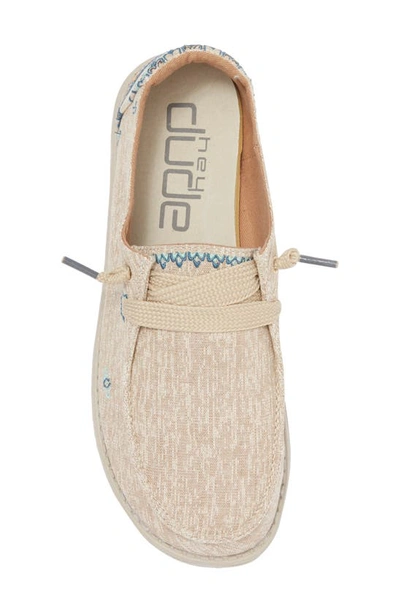 Hey Dude Wendy Flora Boat Shoe In Sunflower Beige