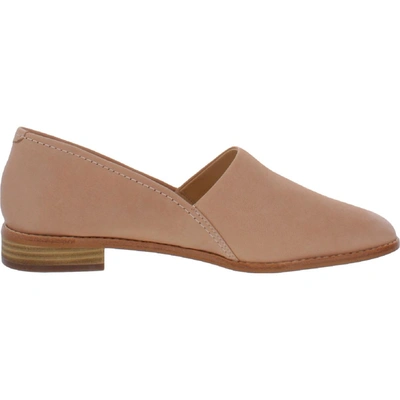 Shop Clarks Pure Easy Womens Leather Slip On Loafers In Beige