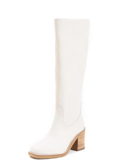 Shop Seychelles Itinerary Womens Leather Round Toe Knee-high Boots In White